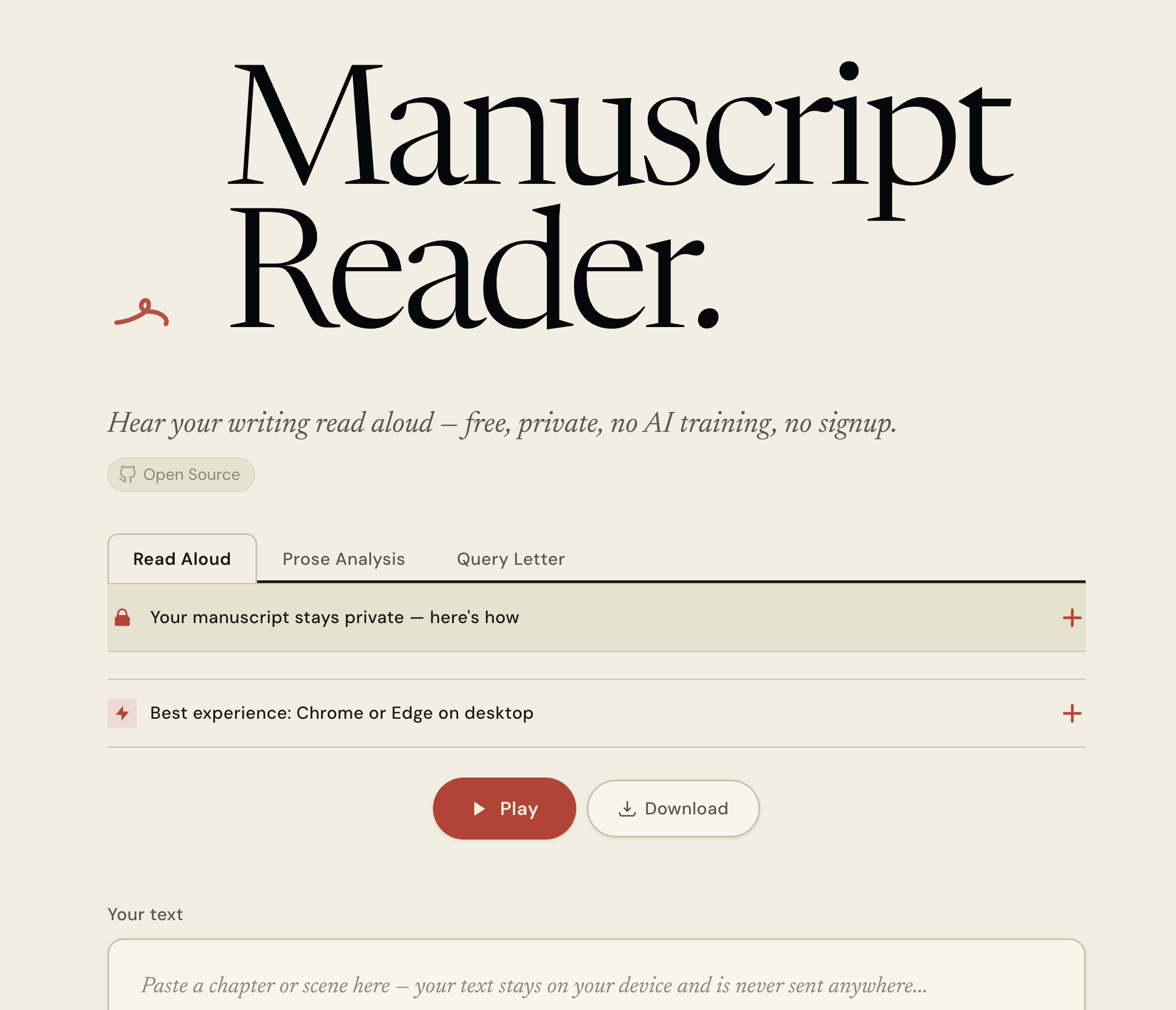 Manuscript Reader screenshot